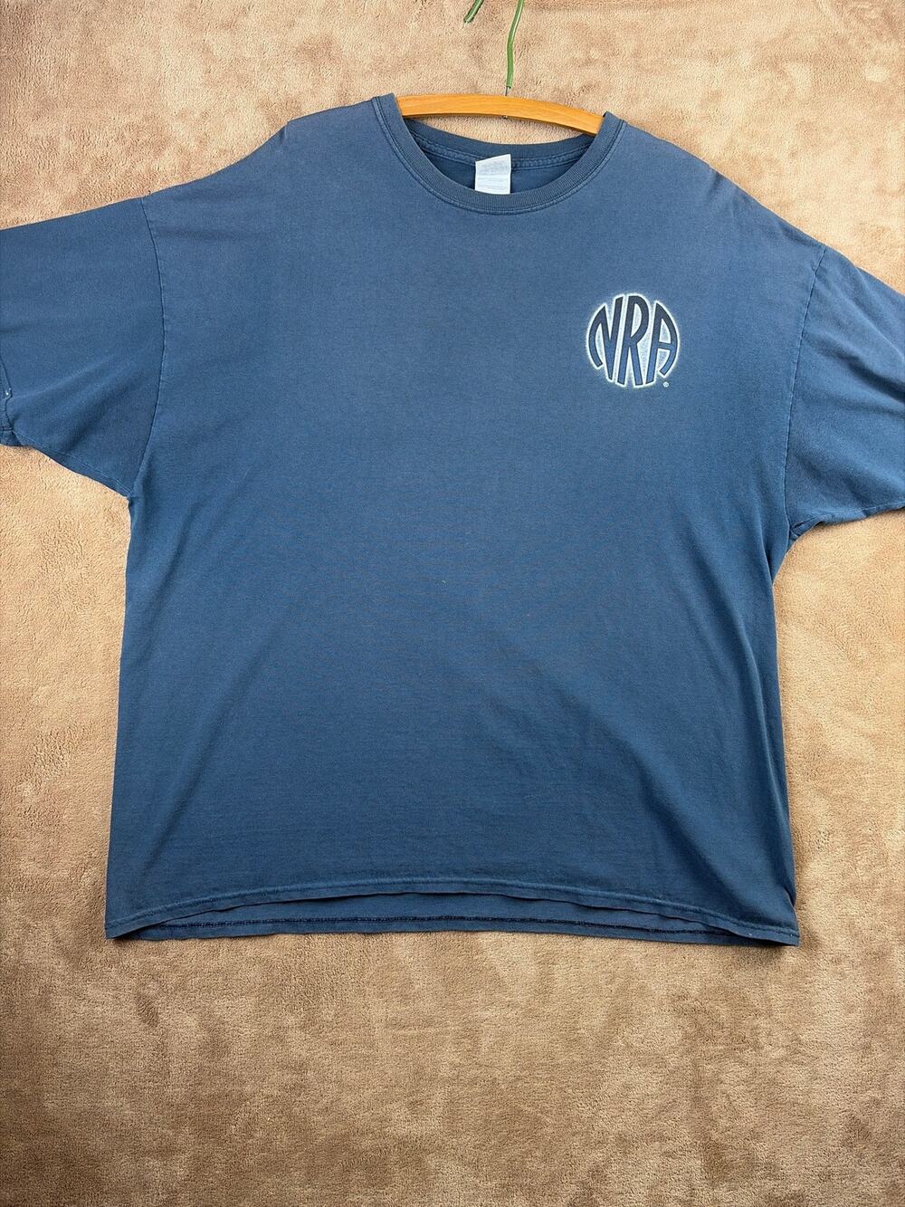 Gildan Ultra Cotton NRA National Rifle Association Graphic T-Shirt Blue XL